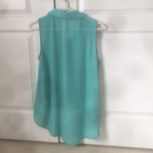 Streetwear Society - Sheer Green High Low Sleeveless Top, Size Large! - Picture 2 of 2